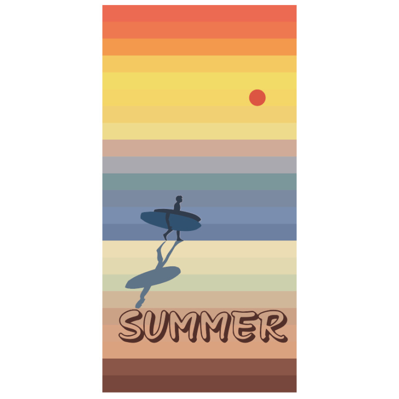 Gahumi Mikrofiber plažni i kupaonski ručnik – 300–400 g, 40 niti, tkan, prilagodba dostupna