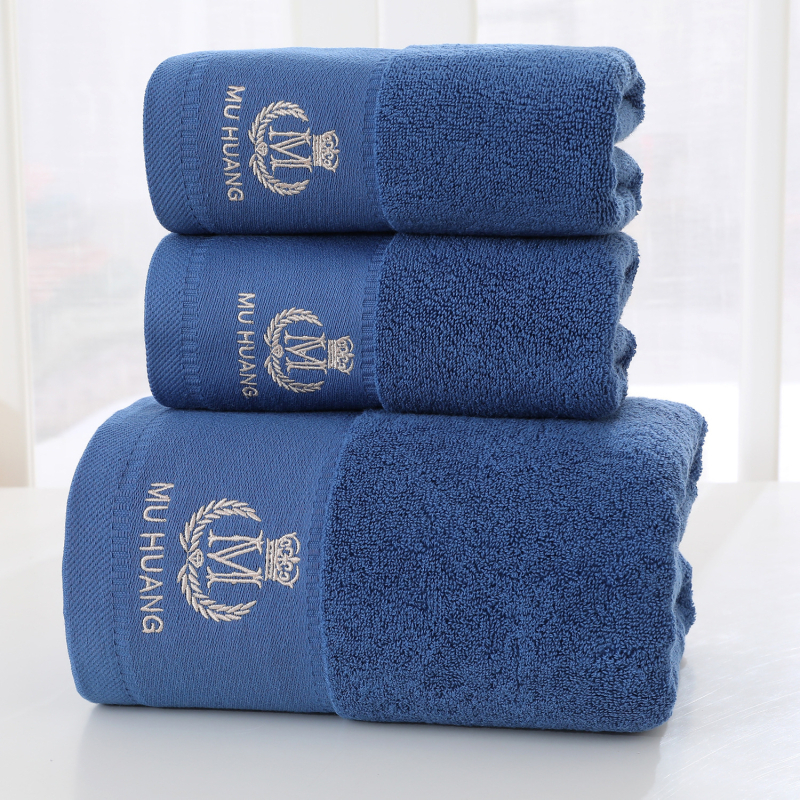 Pamukani debeli upijajući kupaonski ručnik u poklon kutiji, izvezen, mogućnost prilagodbe, ne otpušta vlakna