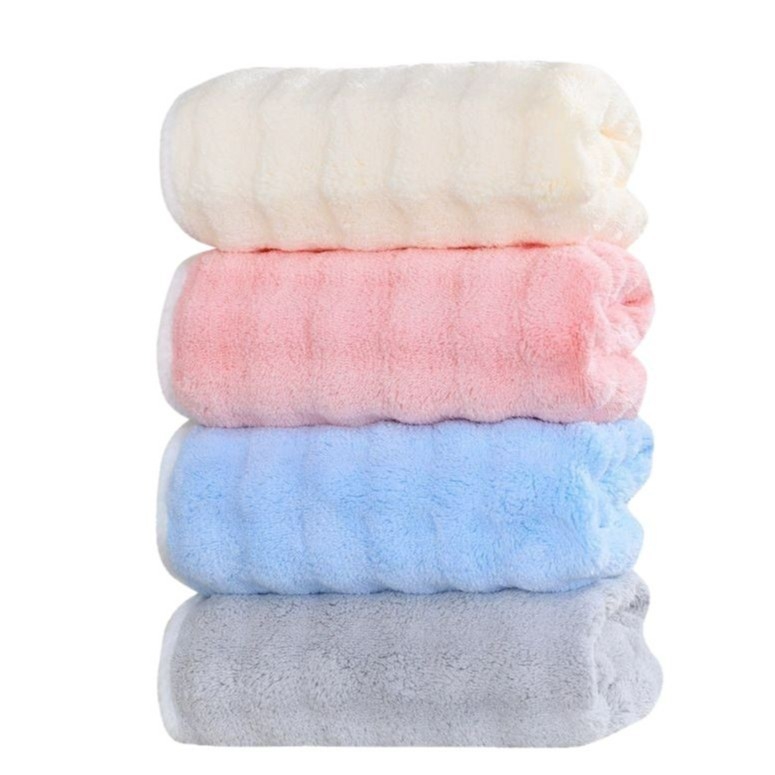 Bubble Velvet ručnik za kupanje i lice, koralni pliš, 32 niti, jednostavna tkanina, 80–100 g
