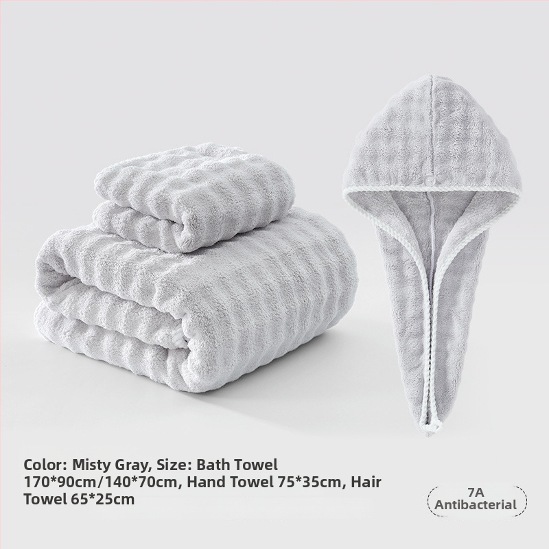 Антибактериална кърпа за баня за дома, коралов флис, 350 г, warp тъкане, възможност за печат на лого