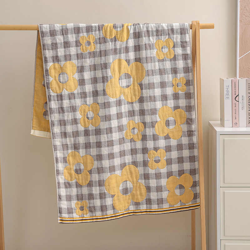 Kupaći ručnik, četiri sloja, 100% pamuk, jacquard, 32S pređa, za sve sezone