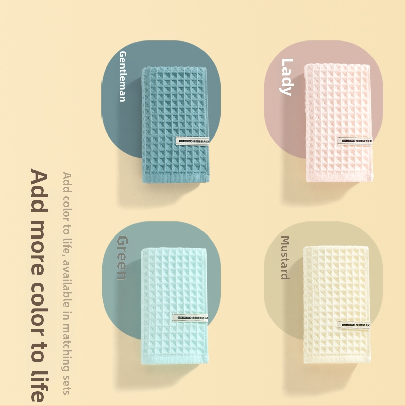 Antibakteriālais 100% kokvilnas vannas dvieļu komplekts, vāflveida adījums, ar piekarināšanas cilpu, triju gabalu komplekts, absorbējošs