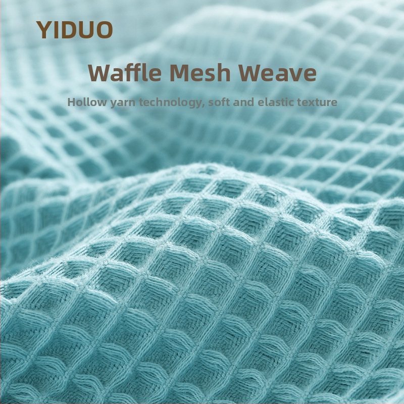 Antibakteriālais 100% kokvilnas vannas dvieļu komplekts, vāflveida adījums, ar piekarināšanas cilpu, triju gabalu komplekts, absorbējošs