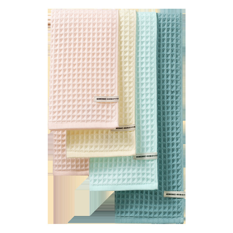 Antibakteriālais 100% kokvilnas vannas dvieļu komplekts, vāflveida adījums, ar piekarināšanas cilpu, triju gabalu komplekts, absorbējošs