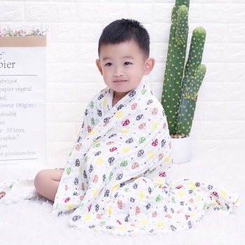 Prosop de baie pentru sugari (1–3 ani), șase straturi de bumbac prin spălare cu bule, jacquard pătrat, 100% bumbac