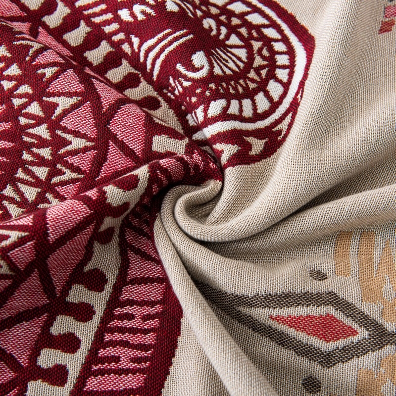 Pamukani jacquard šal-deka, četiri sloja, egzotičan stil, 300–400 g, 32 vlakna, prilagodba dostupna