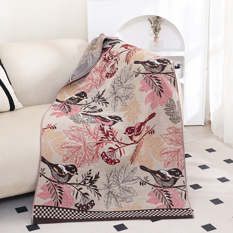 Pamukani jacquard šal-deka, četiri sloja, egzotičan stil, 300–400 g, 32 vlakna, prilagodba dostupna