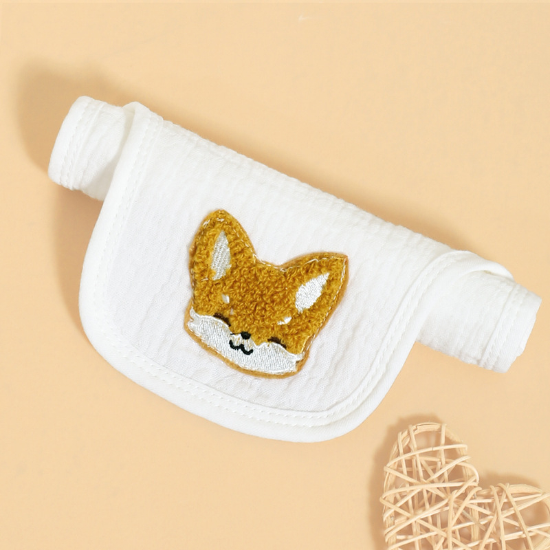 Prosop brodat din bumbac 100% pentru bebeluși, absorbant, cu fir 40