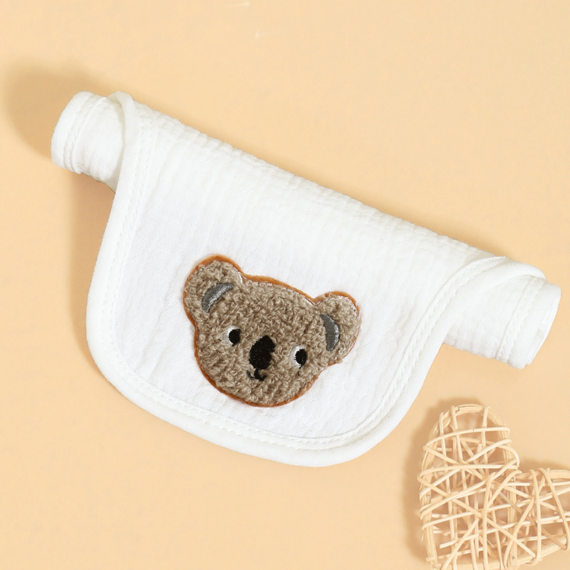 Prosop brodat din bumbac 100% pentru bebeluși, absorbant, cu fir 40