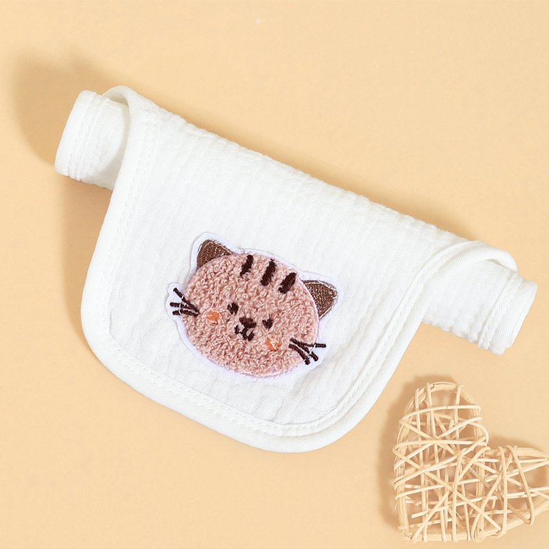 Prosop brodat din bumbac 100% pentru bebeluși, absorbant, cu fir 40