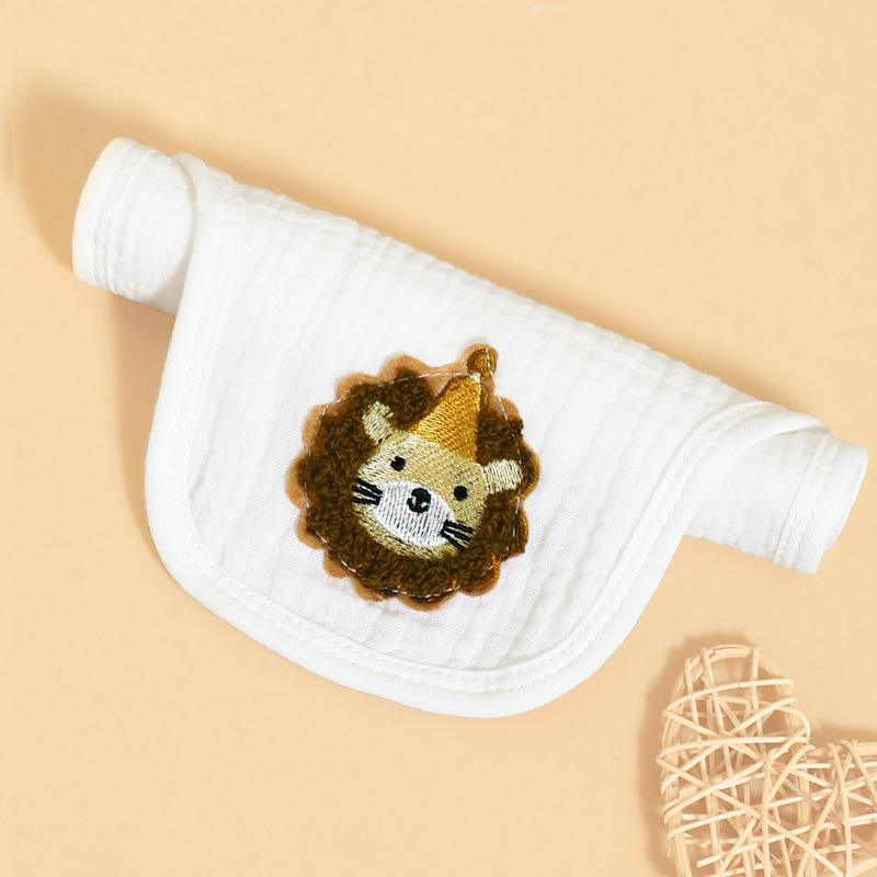 Prosop brodat din bumbac 100% pentru bebeluși, absorbant, cu fir 40