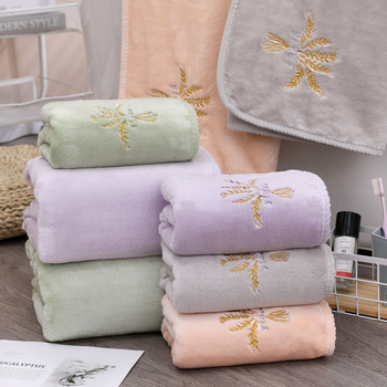 Yiduo комплект корално флисови кърпи за баня – Принцес серия, 450 g+, 32s прежда, бродерия, подаръчна кутия