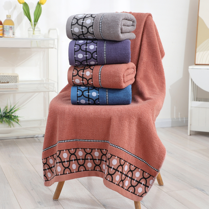 Pamukani kupaonski ručnik, 32s vlakna, Jacquard i ravna tkanina, 300–400 g, s mogućnošću prilagodbe