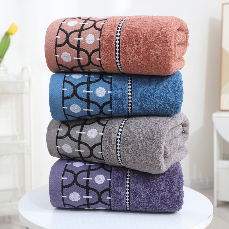 Pamukani kupaonski ručnik, 32s vlakna, Jacquard i ravna tkanina, 300–400 g, s mogućnošću prilagodbe