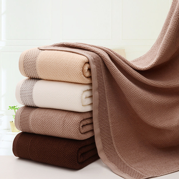 Pamučni kupaonski ručnik, 400–500 g, Jacquard tkanina s visokim i niskim slojem dlačica, 32s pređa, 95% pamuka, prilagodljiva obrada