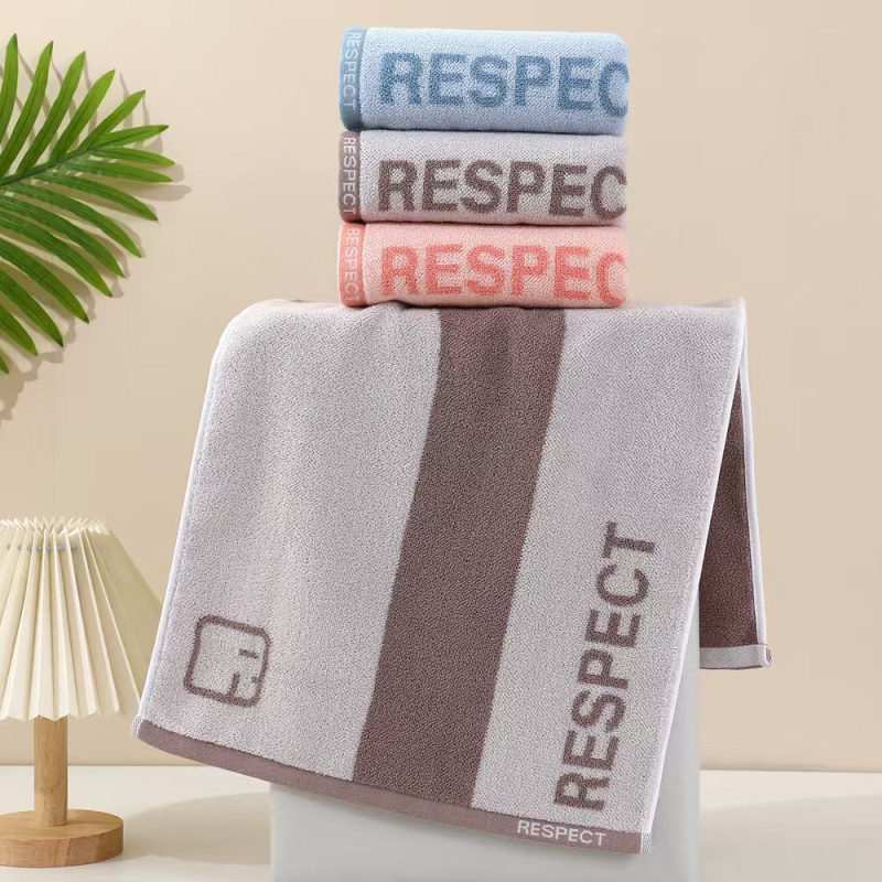 Set ručnika za kupanje i ručnika za lice, 100% pamuk, Jacquard 32S pređa, GSM 100–120