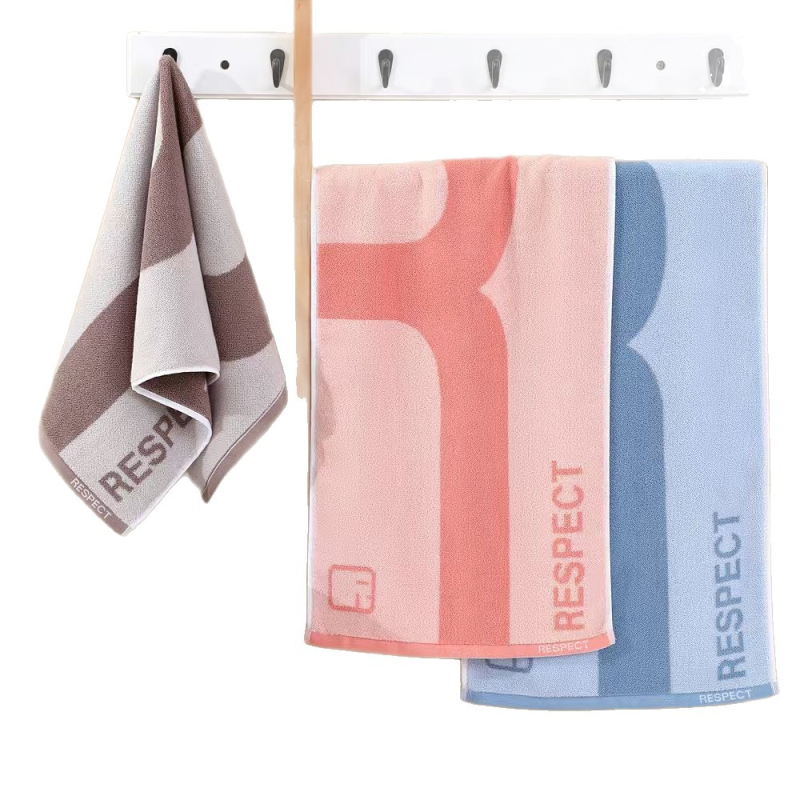 Set ručnika za kupanje i ručnika za lice, 100% pamuk, Jacquard 32S pređa, GSM 100–120