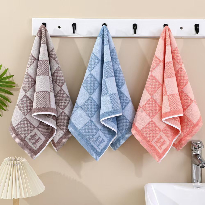 Set ručnika za kupanje i ručnika za lice, 100% pamuk, Jacquard 32S pređa, GSM 100–120