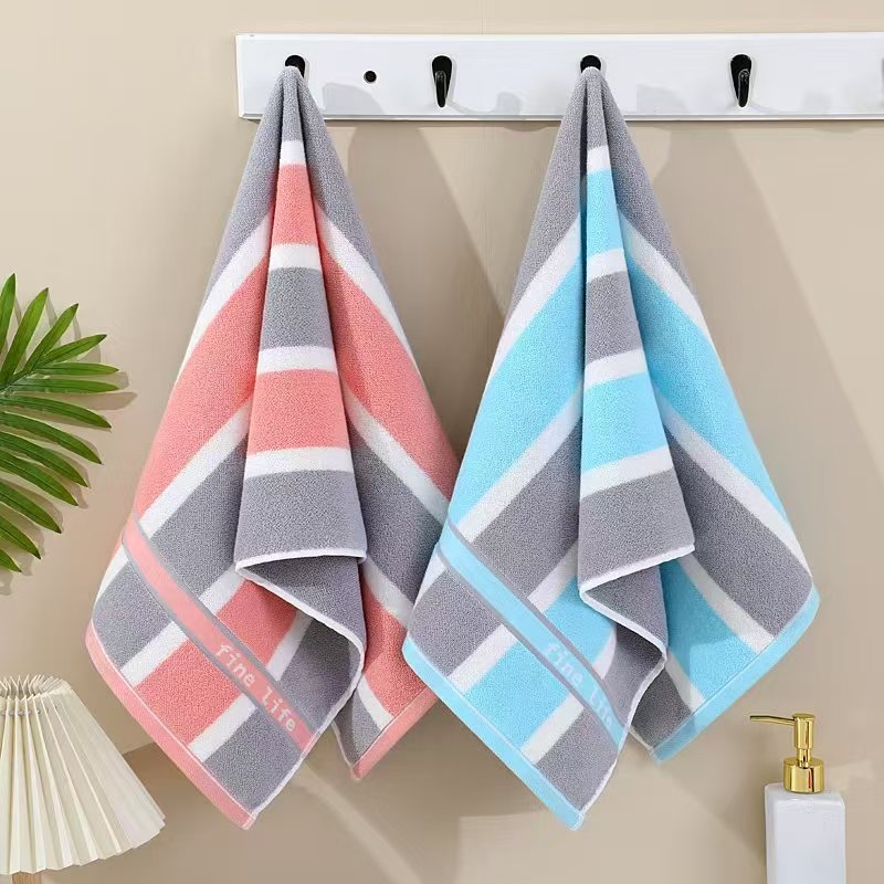 Set ručnika za kupanje i ručnika za lice, 100% pamuk, Jacquard 32S pređa, GSM 100–120