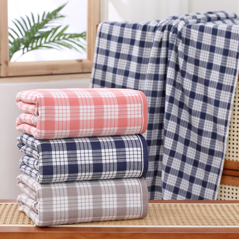 Type A pamuk gazasti ručnik za kupanje s japanskim karom – 200–300 g, 32S pređa, Jacquard i ravna tkanina, Yiduo