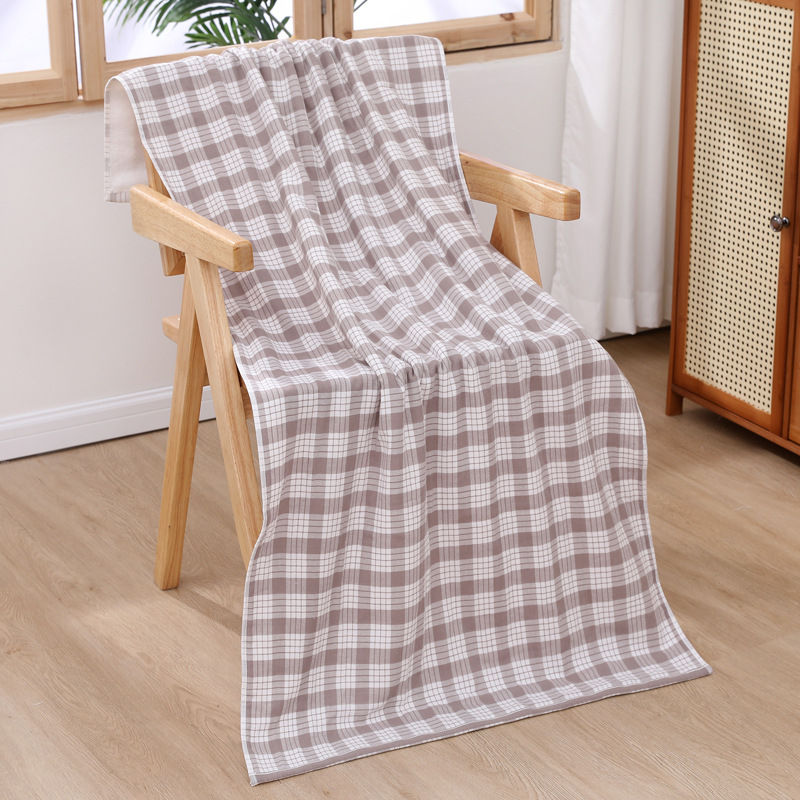 Type A pamuk gazasti ručnik za kupanje s japanskim karom – 200–300 g, 32S pređa, Jacquard i ravna tkanina, Yiduo