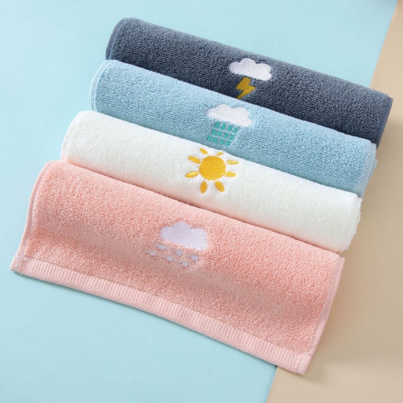Dječji ručnik za lice od 100% pamuka, 32s vlakna, jacquard i vezenje, težina 50–80 g