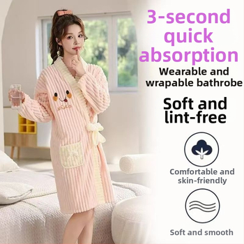 Kantav vannitoa rätiku-šalats, korallfliisi kangas, polüester, sügis, unisex