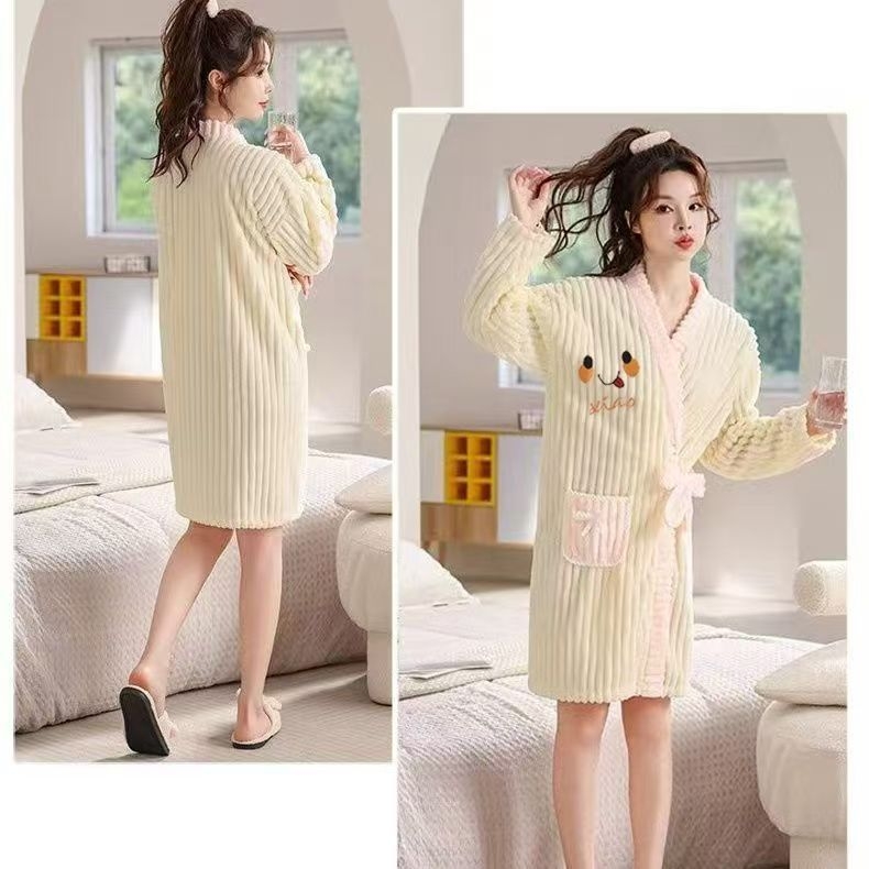 Prosop-halat de baie purtabil, fleece coral, poliester, toamnă, unisex