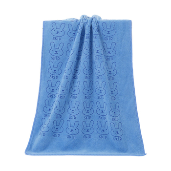 Микрофибърна кърпа за деца с принт на зайче, бързосъхнеща, 80–100 г