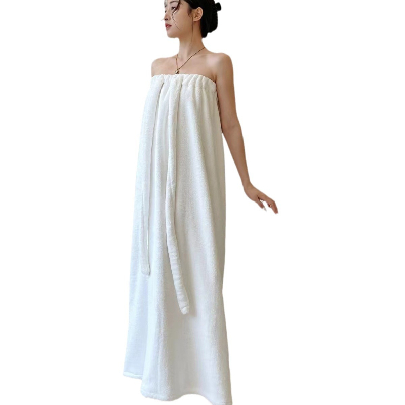 Halat de baie din fleece coral, material nylon, 380 g, pentru femei, toamnă