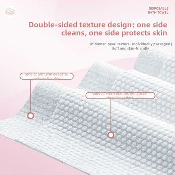 Ühekordselt kasutatav vannitoa käterätik – viskooskiud, kiire imendumine 0–5 s, lihtne kudumine, kokkusurutud ja paksendatud, eraldi pakendatud hotellidele ja reisidele