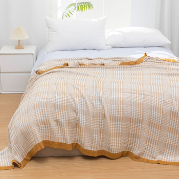 Κουβέρτα από ίνες μπαμπού με γεωμετρικό μοτίβο, βαφή με αντίδραση, καλοκαίρι, περίπου 1000 γρ.