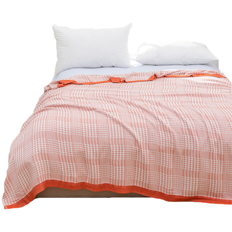 Одеяло от бамбукови влакна с геометричен модел, реактивно боядисване, лято, около 1000 г