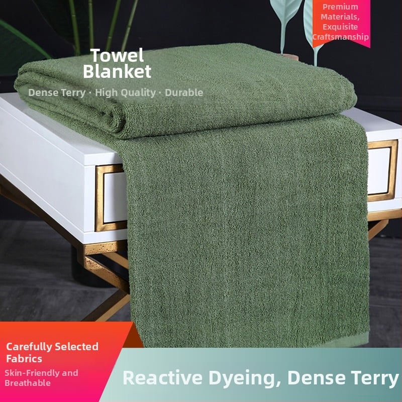 Βαμβακερή κουβέρτα-πετσέτα για καλοκαίρι, terry ύφασμα, με αντίδραση εκτύπωσης και βαφής, δυνατότητα προσαρμογής, βάρος 0.55-1.0 kg