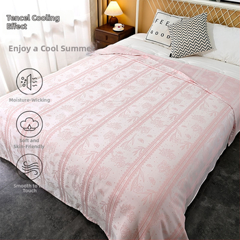 Lyocell vėsinanti antklodė – Vieno tono raštas, vasaros rankšluosčio tipo antklodė, 500–799 g, 100% Lyocell audinys, skalbimas mašinoje