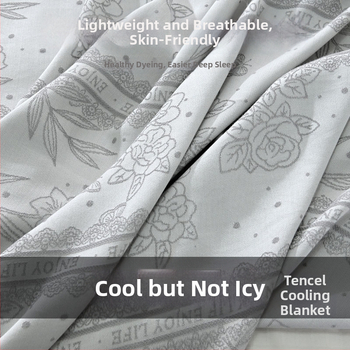 Lyocell vėsinanti antklodė – Vieno tono raštas, vasaros rankšluosčio tipo antklodė, 500–799 g, 100% Lyocell audinys, skalbimas mašinoje