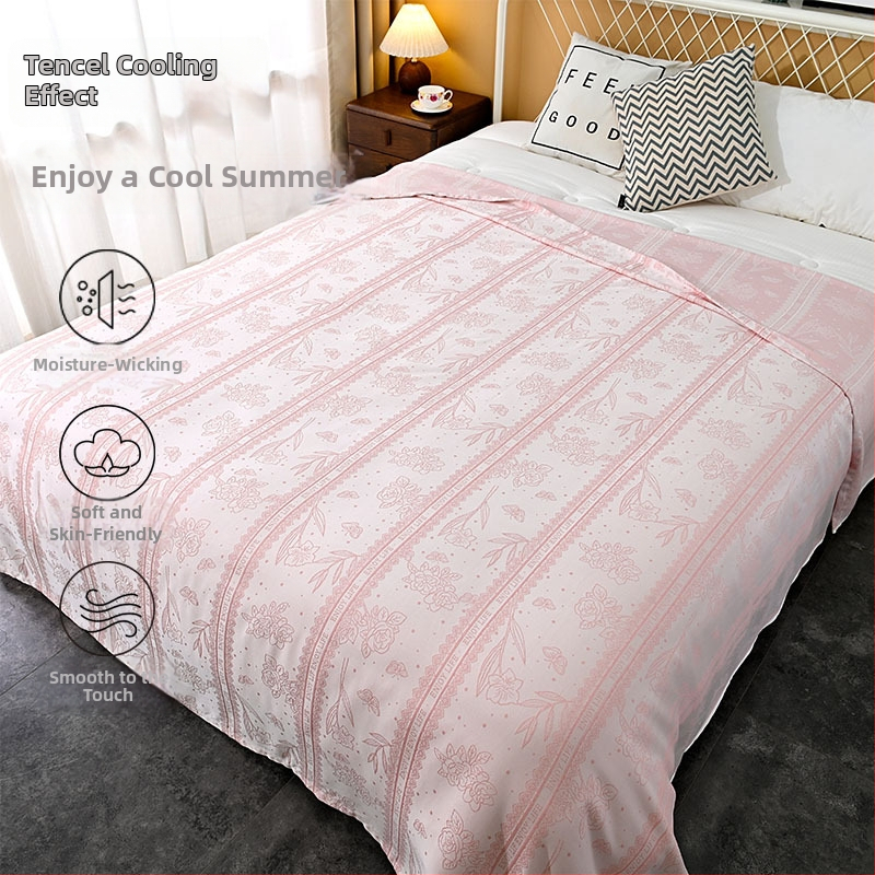 Lyocell vėsinanti antklodė – Vieno tono raštas, vasaros rankšluosčio tipo antklodė, 500–799 g, 100% Lyocell audinys, skalbimas mašinoje