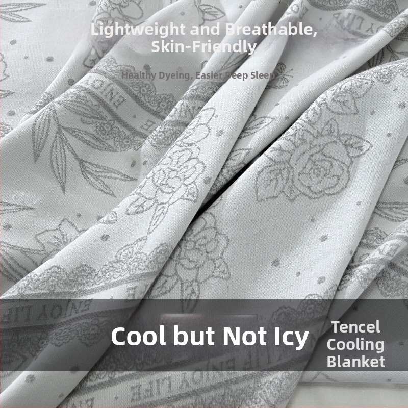 Lyocell vėsinanti antklodė – Vieno tono raštas, vasaros rankšluosčio tipo antklodė, 500–799 g, 100% Lyocell audinys, skalbimas mašinoje
