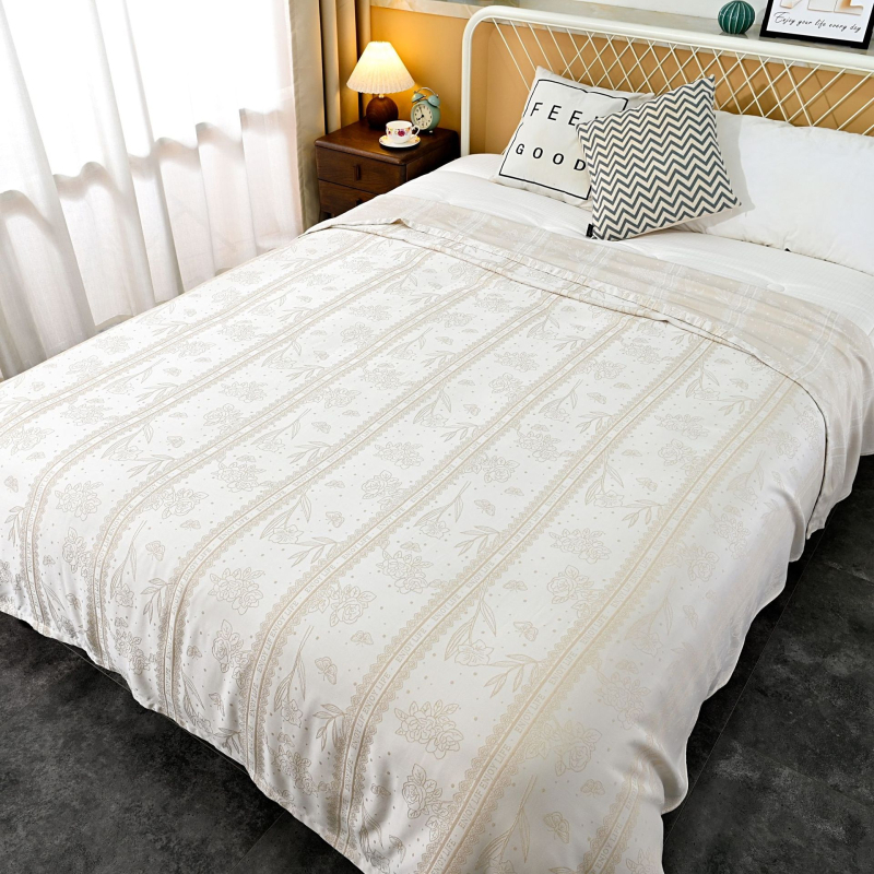 Lyocell vėsinanti antklodė – Vieno tono raštas, vasaros rankšluosčio tipo antklodė, 500–799 g, 100% Lyocell audinys, skalbimas mašinoje