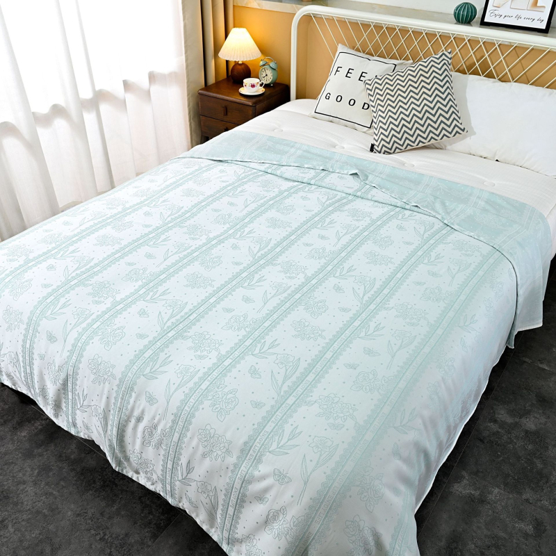 Lyocell vėsinanti antklodė – Vieno tono raštas, vasaros rankšluosčio tipo antklodė, 500–799 g, 100% Lyocell audinys, skalbimas mašinoje