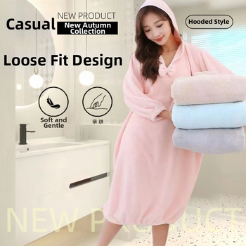 Naiste talvine korallveluurist kapuutsiga vannirõivas, pikkade varrukatega, 100% polüester, 310 g