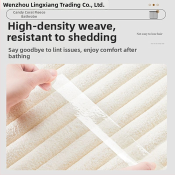 Lingxiang vannitoa hommikumantel, korallfliis, talvine, unisex