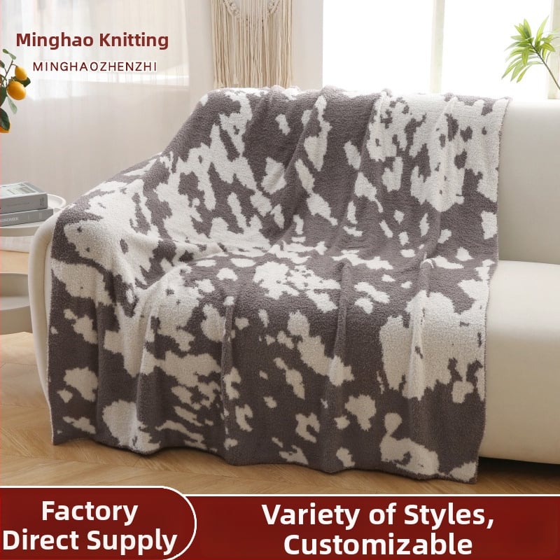 Κουβέρτα από ίνες μπαμπού με γεωμετρικό Jacquard μοτίβο, πολυεστερικό ύφασμα, βάρος 0.55-1.0 kg, κατάλληλη για άνοιξη και φθινόπωρο