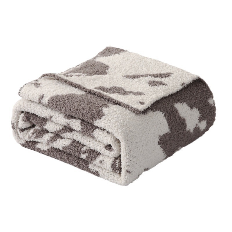 Бамбуково влакно одеяло с геометричен жакардов модел, полиестерна материя, тегло 0.55-1.0 кг, подходящо за пролет и есен