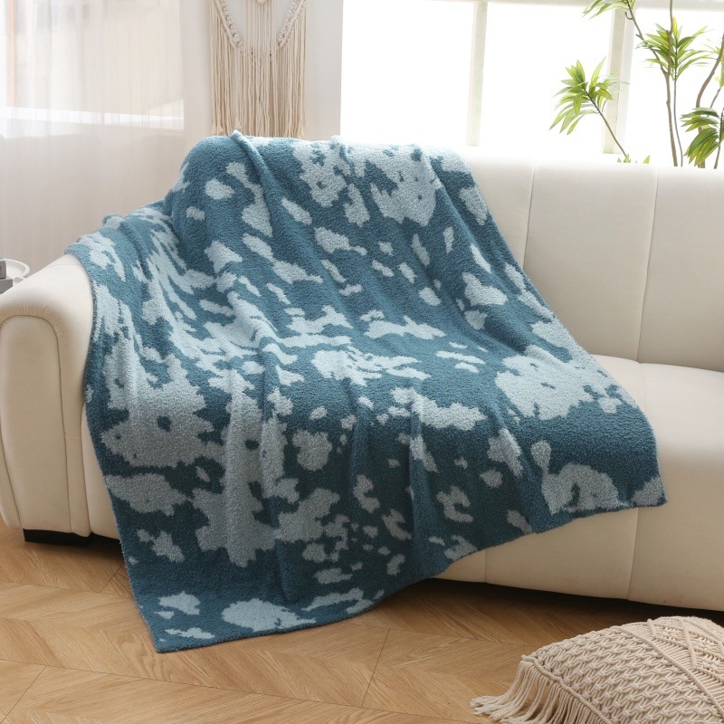 Бамбуково влакно одеяло с геометричен жакардов модел, полиестерна материя, тегло 0.55-1.0 кг, подходящо за пролет и есен