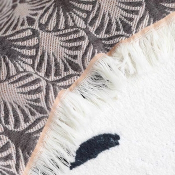 Κουβέρτα πετσέτας με φούντες, 100% βαμβάκι, αντιδραστική βαφή, 3% συρρίκνωση