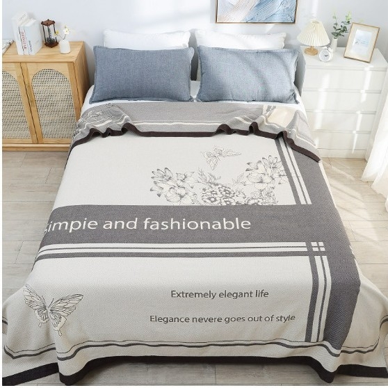 Κουβέρτα πετσέτας με φούντες, 100% βαμβάκι, αντιδραστική βαφή, 3% συρρίκνωση