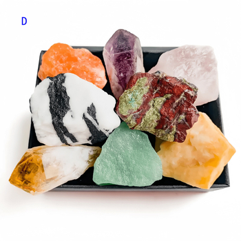 Ametiszt kristály mintaszett - nyers kő megjelenés, eredet Brazília