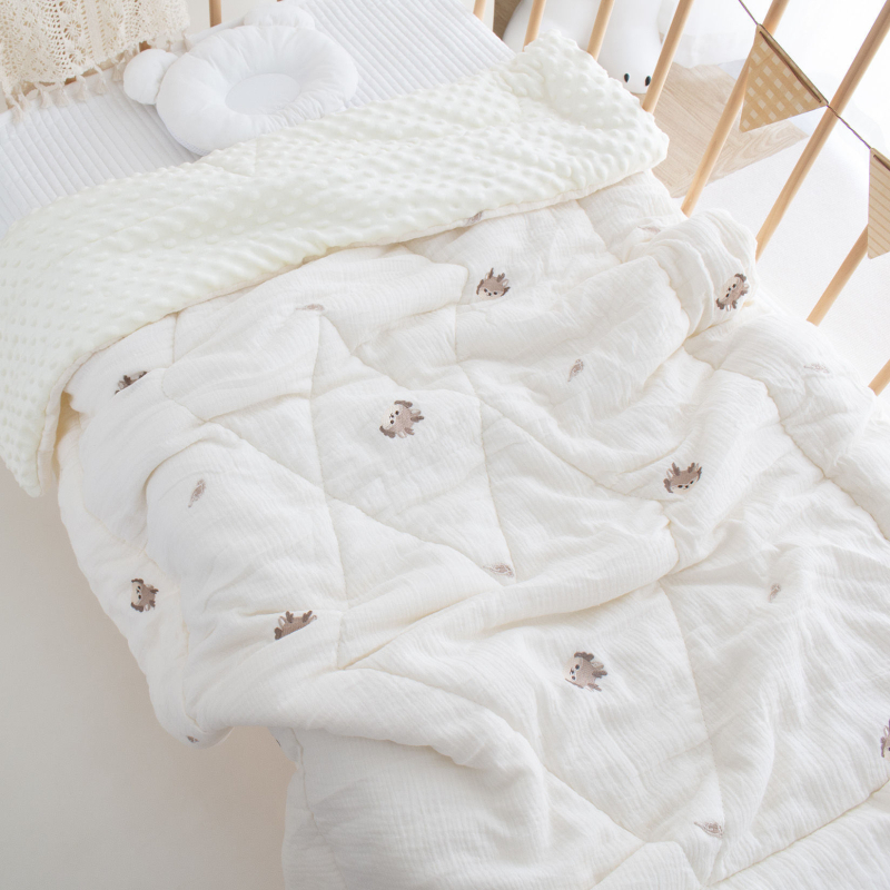 Νεογέννητο βαμβακερό πετσέτα-κουβέρτα για άνοιξη-φθινοπωρο - καρό μοτίβο, εθνοτικό στυλ