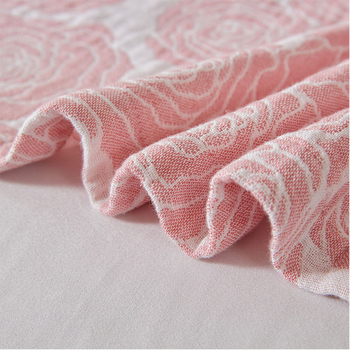 Καλοκαιρινή κουβέρτα πετσέτας από 100% βαμβάκι για καναπέ, αντίδρατική εκτύπωση, φλοράλ μοτίβο